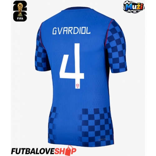 Dres Chorvátsko Josko Gvardiol #4 Preč MS 2026 Krátky Rukáv